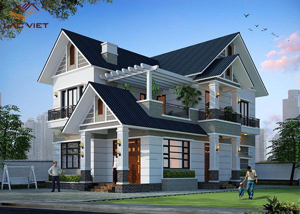 Mẫu nhà 120m2 mái thái đẹp