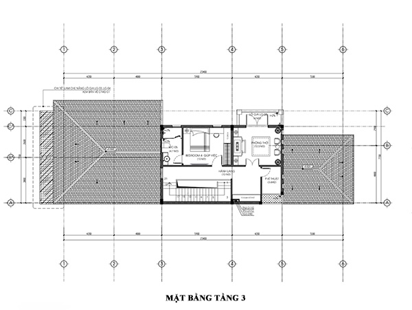 Bản vẽ mặt bằng tầng 3