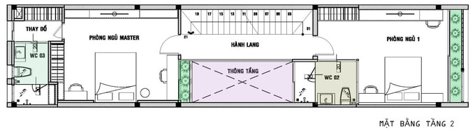 Để có cái nhìn rõ nét hơn về thiết kế của mẫu nhà phố đẹp 3 tầng này, quý khách có thể tham khảo bản vẽ chi tiết dưới đây: