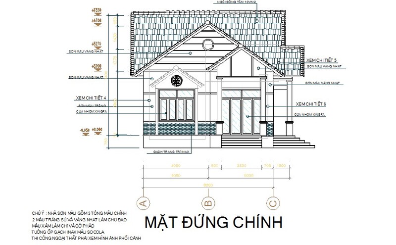 Bản vẽ kỹ thuật nhà phần kiến trúc