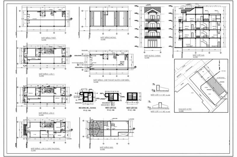 Bản vẽ thiết kế xây dựng nhà ở