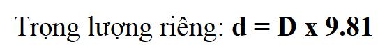 Công thức tính trọng lượng riêng của thép